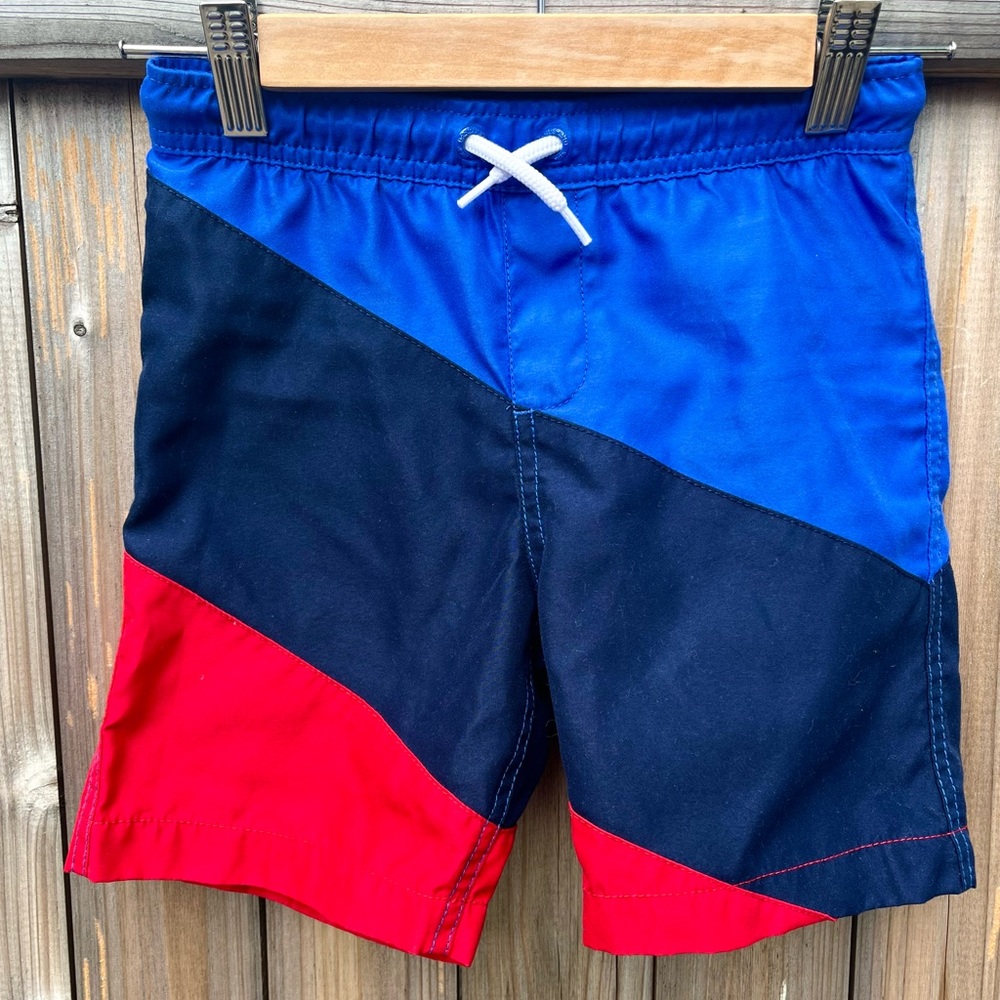 Lands’ End Royal Blue, Red and Navy Swim Shorts